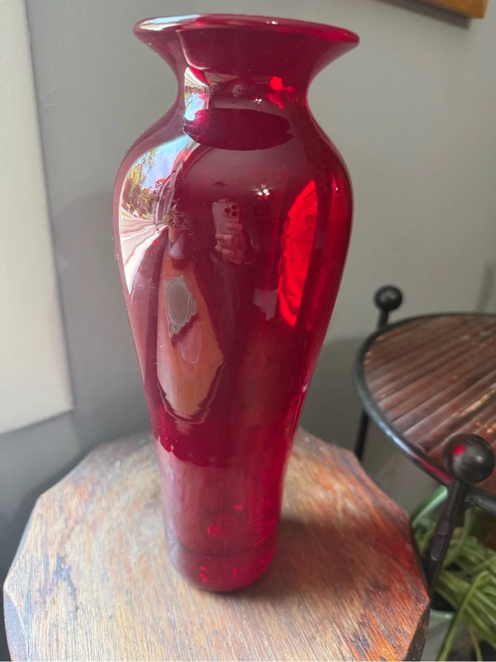 Blenko Red Glass Vase